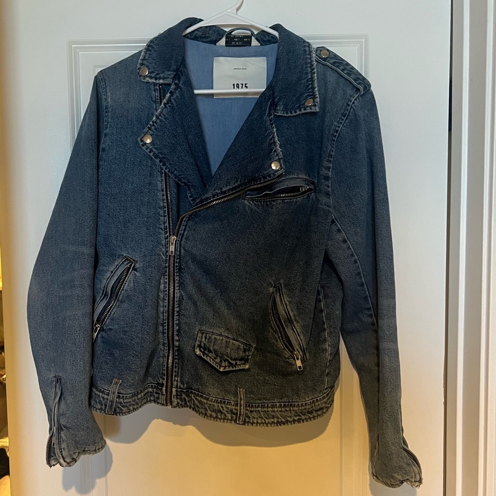 Zara Man Denim Biker Jacket